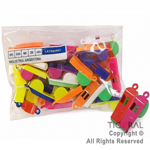 SILBATO CON BOLILLA BICOLOR MULTICOLOR x 24